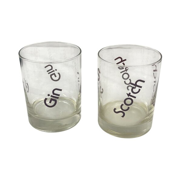Vintage Gin & Scotch Glasses Set Of 2 - Picture 9 of 10